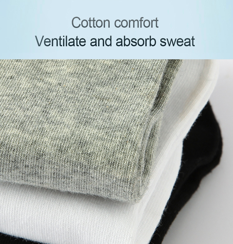 Mens Ankle Socks - Cotton Athletic Socks Breathable Black  White Classic Fashion 51020 Pairs