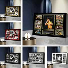 李小龙人物肖像高清油画厂家批发来图打印帆布画芯跨境电商速卖通