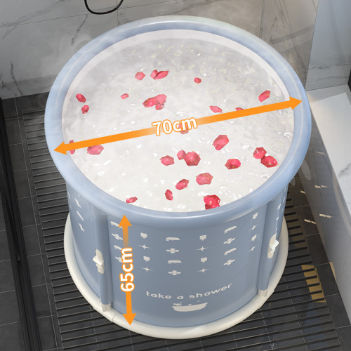 Household large constant temperature installation-free folding bathtub adult model one-second open bathtub children's thickened bathtub