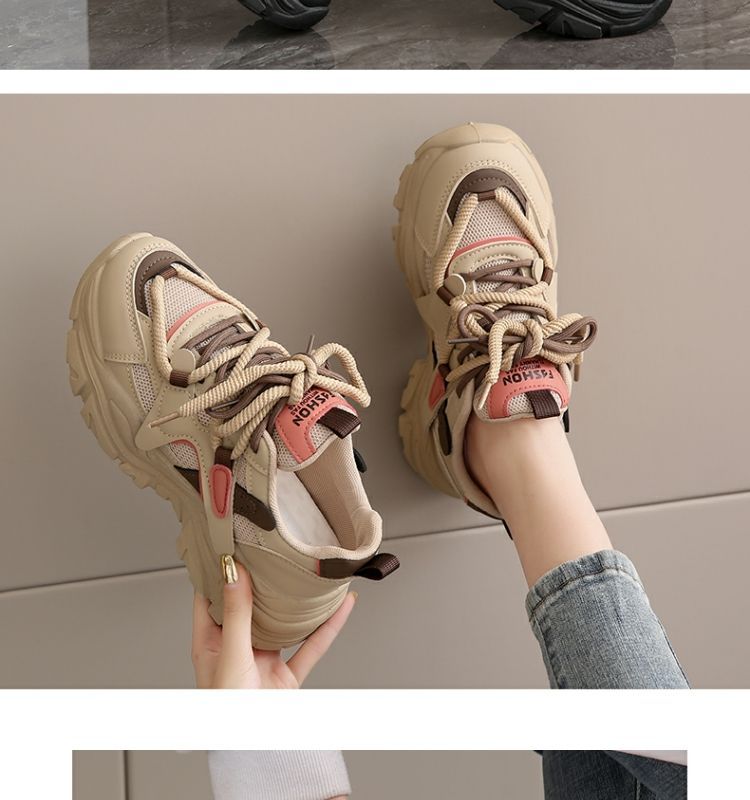 Chaussures de papa pour femmes, nouvelles chaussures à plateforme, chaussures de sport décontractées, chaussures d'étudiant polyvalentes, chaussures à semelles souples, chaussures de voyage antidérapantes_voghion.com