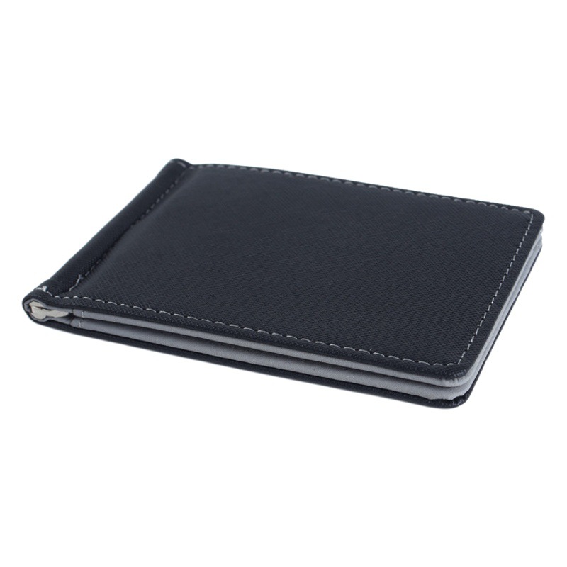 Amazon classic men's wallet PU card holder card holder wallet men's multi-functional American gold clip source factory