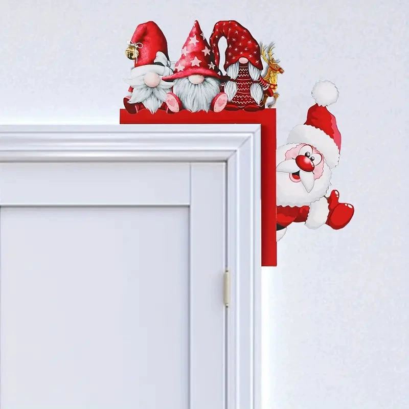 1 шт. Рождественский деревянный эльф с декором Санта-Клауса