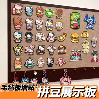 跨境毛毡板墙贴照片墙背景板展示墙装饰软木板拼豆板拍立得留言板