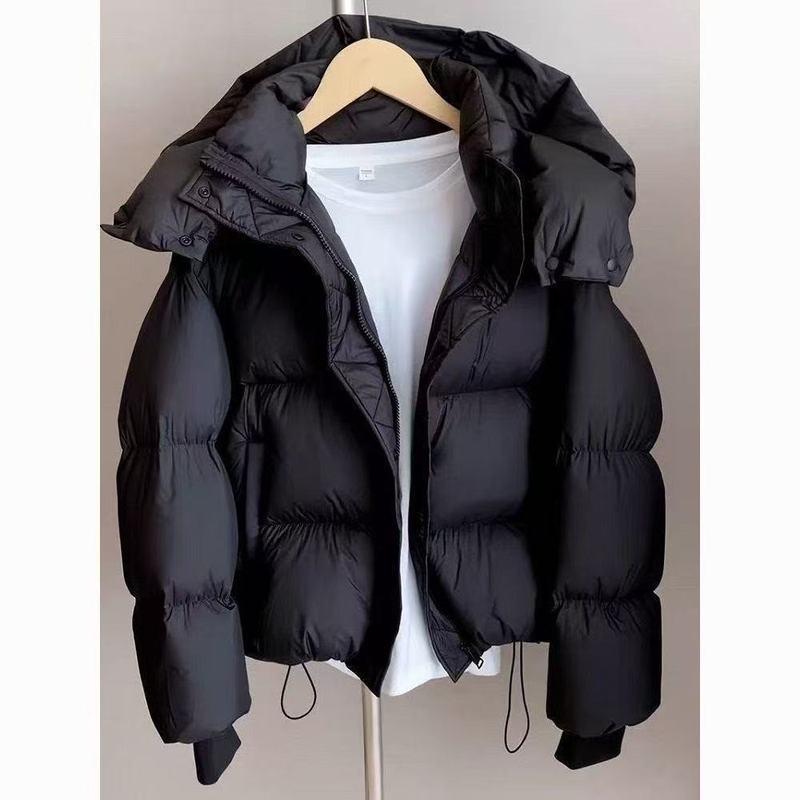 春秋爆款同款羽绒棉服女短款2025冬季新款韩版宽松加厚面包服外套|undefined