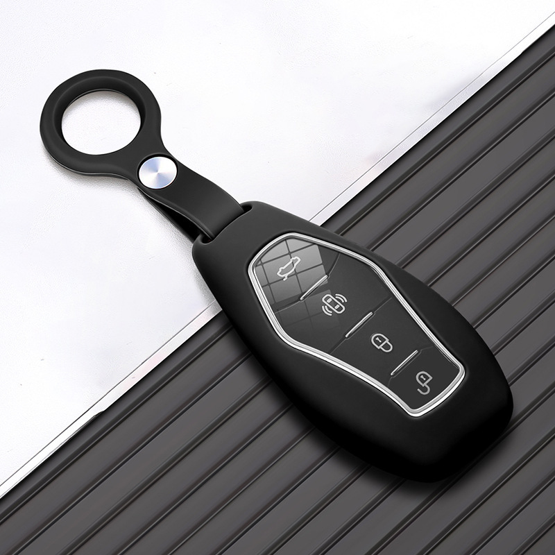 Suitable for car H5 silicone key cover, FAW Hongqi HS5 HS7 Hongqi H9 car key case with simple buckle Suitable for car H5 silicone key cover, FAW Hongqi HS5 HS7 Hongqi H9 car key case with simple buckle