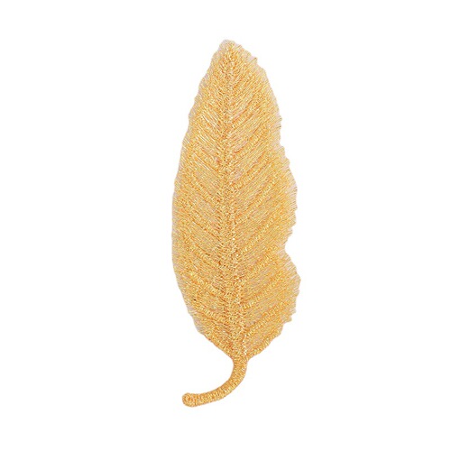 Simple and versatile knitted leaf embroidery colorful feathers handmade DIY clothing cloth stickers hairpins accessories accessories wholesale