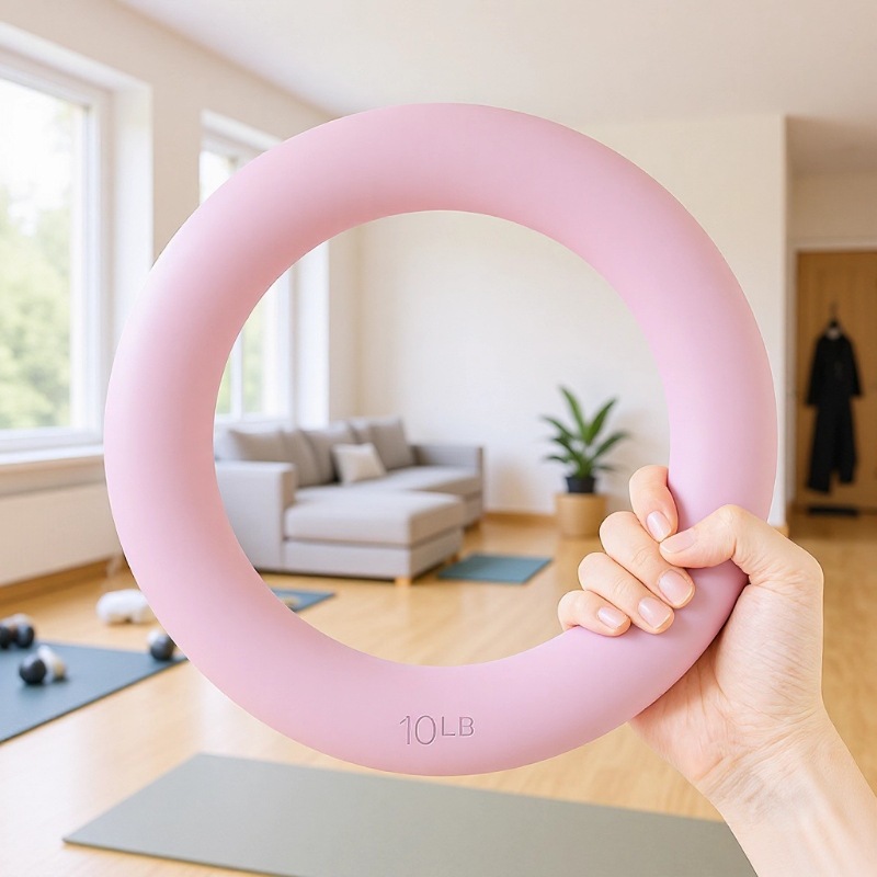 Factory Direct Supply Silicone 10lb Yoga Weighted Ring Fitness Weighted Ring Pilates Ring Spray Feel Oil