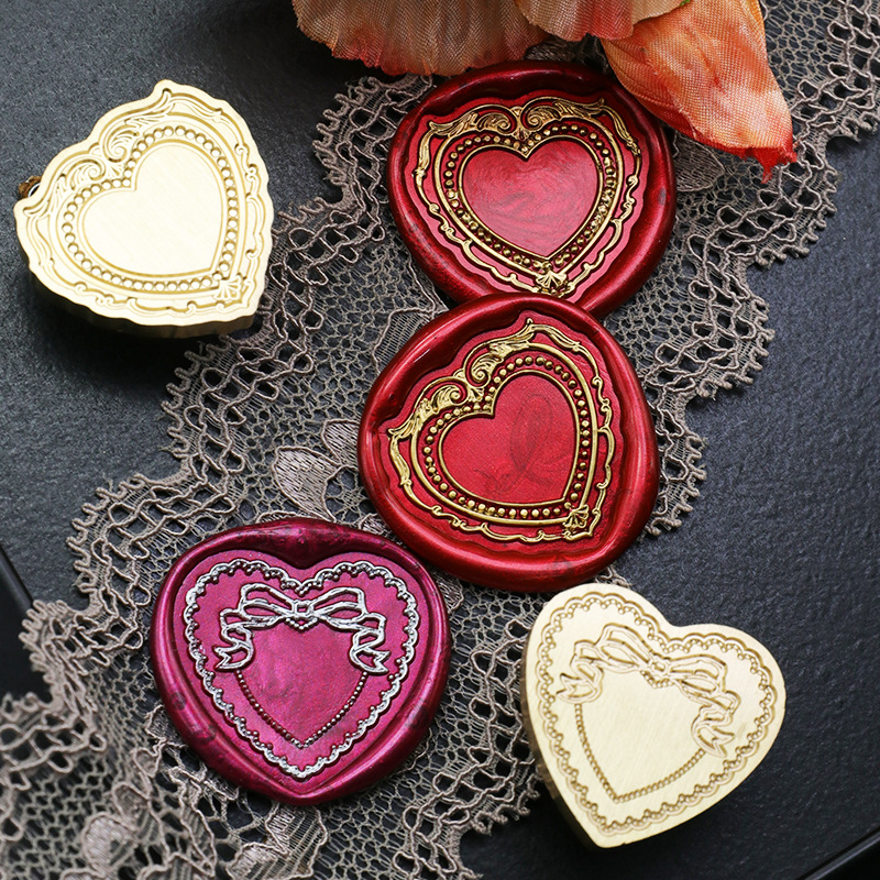 Marco de fotos de color europeo cabeza de cobre sello de pintura de fuego cabeza de sello de latón simple frontera retro Serie suministro directo de fábrica al por mayor