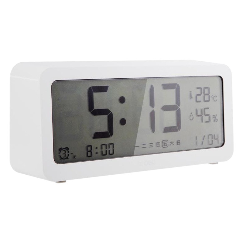Deli 8827 reloj despertador electrónico simple dormitorio de los niños luminoso digital inteligente reloj para estudiantes