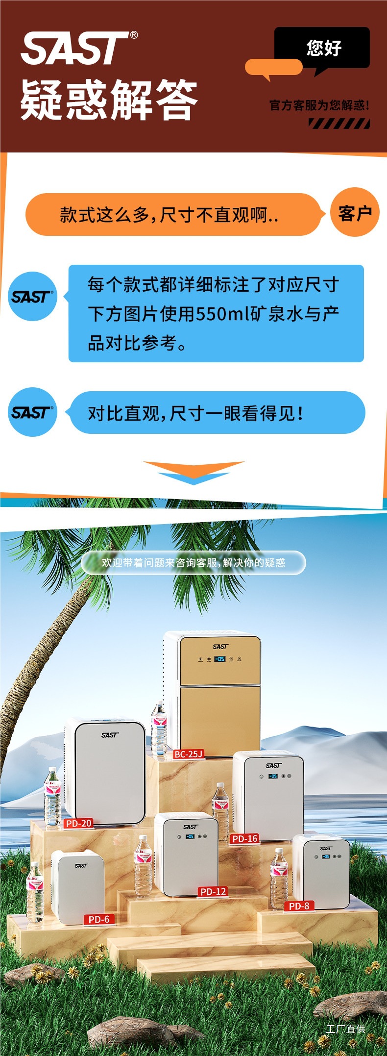 Sast Mini Refrigerator Mini Freezer for Car, Home, Dormitory, Breast Milk, Office, Student, Small Freezer