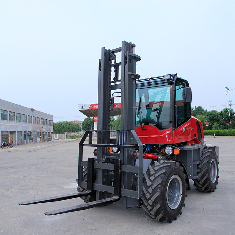 中旺越野叉车四驱3吨柴油5吨6吨多功能一体内燃机液压起重搬运车