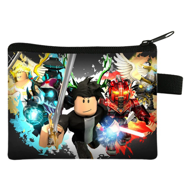Новая детская сумочка-кошелек для монет в стиле Roblox, модная полиэстеровая сумка для хранения, стильный держатель для карт на молнии, хит продаж