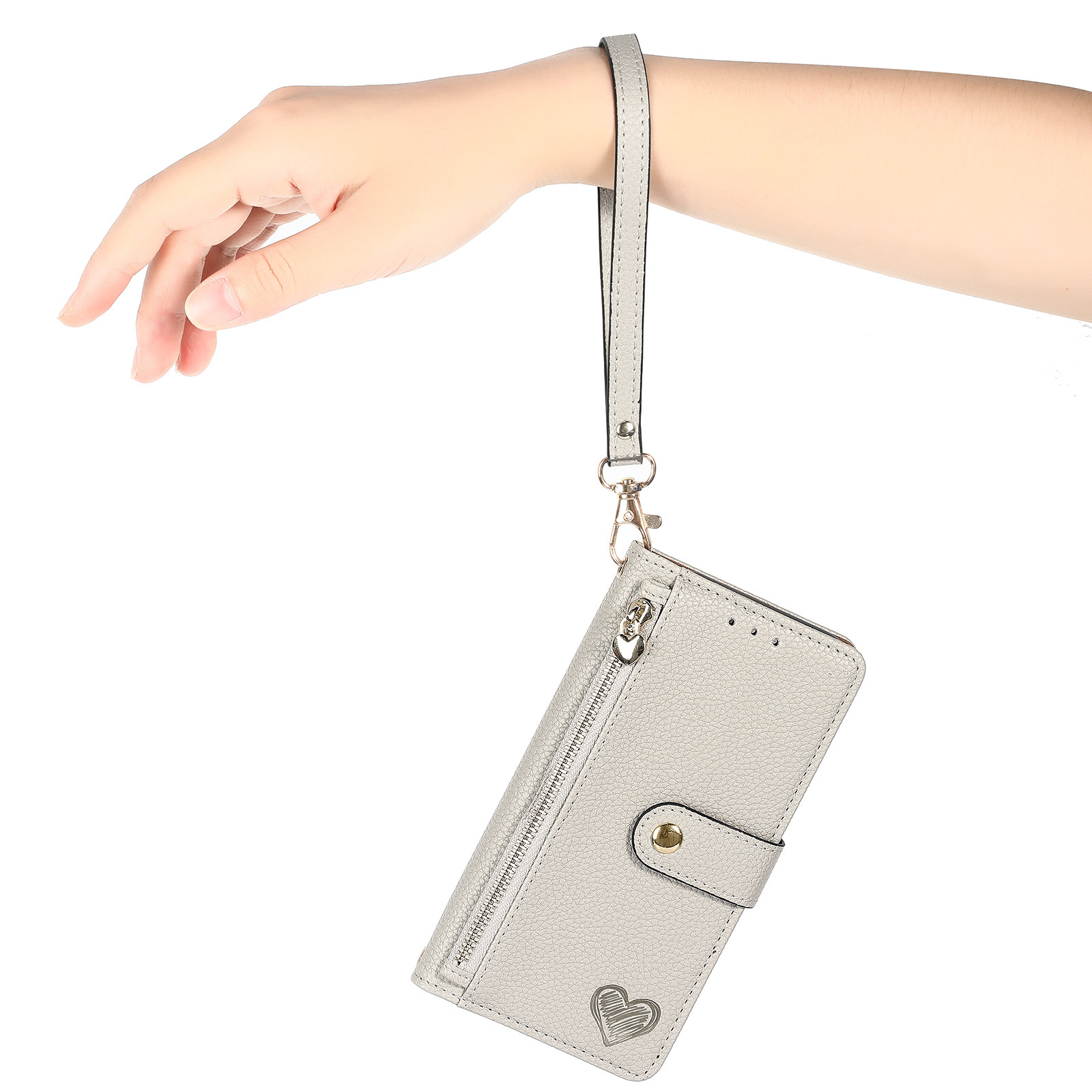 109g Weight iPhone Applicable Brands Phone Cases Classification tpu, Pu Leather Material Heart Shape, Solid Color Pattern Basic Style Heart Shape Solid Color Tpu Pu Leather Wallets 31
