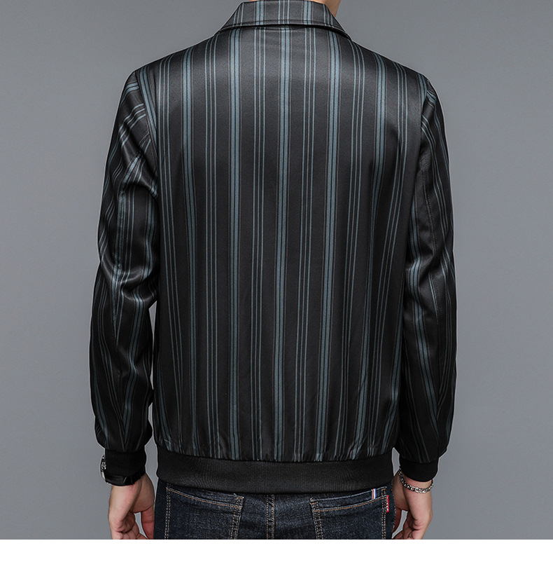 Men's Casual Lightweight Baseball Bomber Jacket With Lapel Collar_voghion.com
