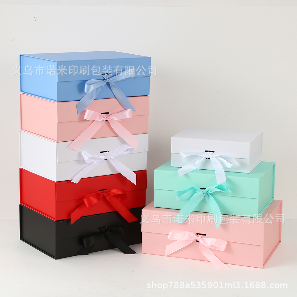 Fuchsia handheld box with bow, Birthday gift 2