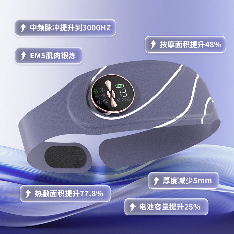 EMS ウエストマッサージャー腹部脂肪燃焼フィットネス器具怠惰な脂肪除去マシン痩身お腹パルス発汗マッサージベルト|undefined