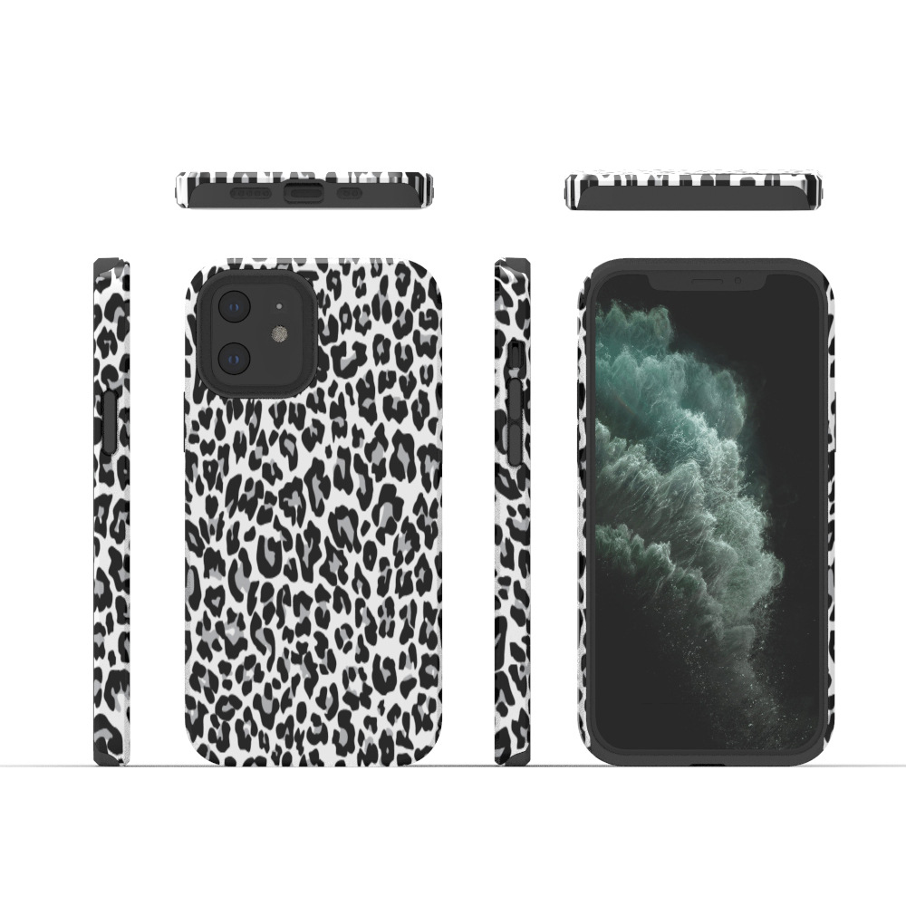 深圳科印黑色豹纹适用于iPhone12全包菲林热转印保护菲林手机壳