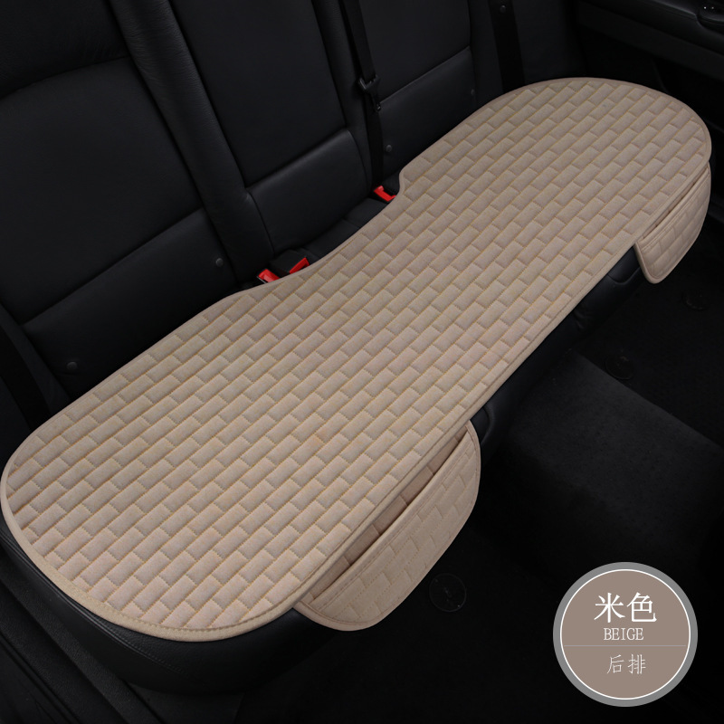 Cojín del asiento de coche de verano de lino cojín del asiento trasero del coche cojín del coche transpirable cojín del coche de una sola pieza conjunto de tres piezas