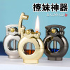 Leader transparent oil tank kerosene lighter mechanical retro gear linkage men's gift rocker ejection lighter