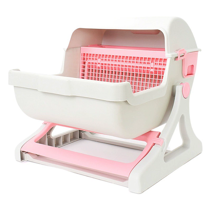 Трансграничный дропшиппинг: полуавтоматический лоток для кошек с защитой от разбрызгивания, очень большой кошачий туалет, напрямую с завода-производителя, цельный, для дропшиппинга.