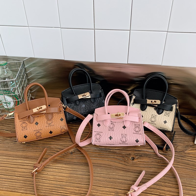 Impresión de aire extranjero bolsos de mano para niños adorables osos mini mochila de bebé viaje ligero bolsos de hombro para hombres y mujeres