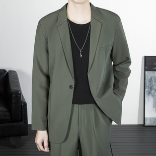 Spring and Autumn Suit Jacket Men's Long-sleeved Korean Trendy Business Dress All-match Ins Ripper Handsome High-end Suit Men's Suit