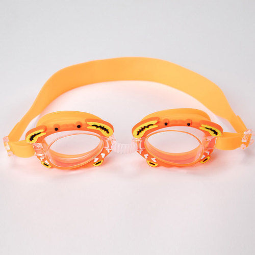 Wholesale cute crab swimming goggles, waterproof and anti-fog swimming goggles for men and women, children's and older children's swimming equipment glasses