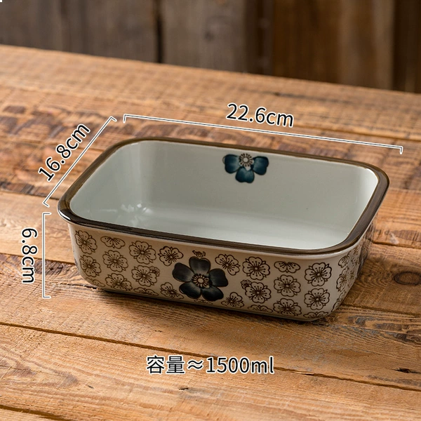 9-inch rectangular steaming bowl Lan Fugui
