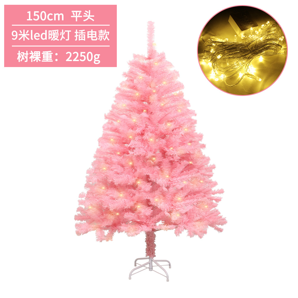 Flor de cerezo Rosa árbol de Navidad centro comercial ventana decoración de Navidad señaló cifrado de cabeza plana simulación de Navidad árbol decorativo