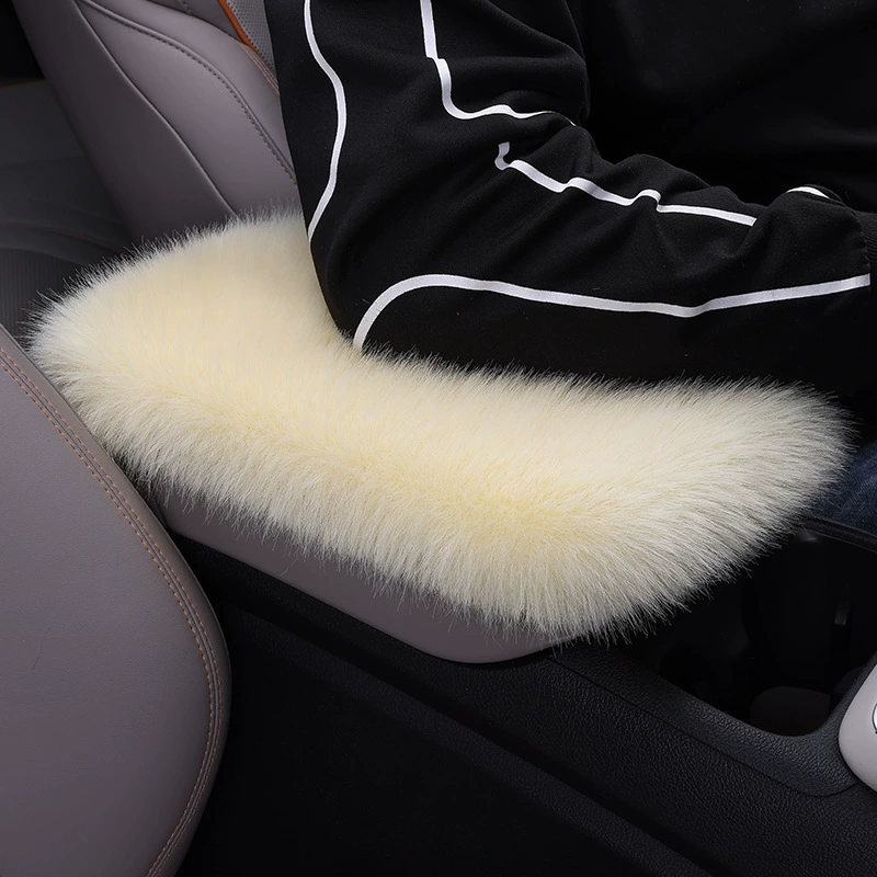 Зимняя новая подставка для подлокотника с имитацией лисы, утолщенная коробка, креативная автомобильная подставка для подлокотника, противоскользящая подставка для волос, плюшевая подставка для подлокотника автомобиля