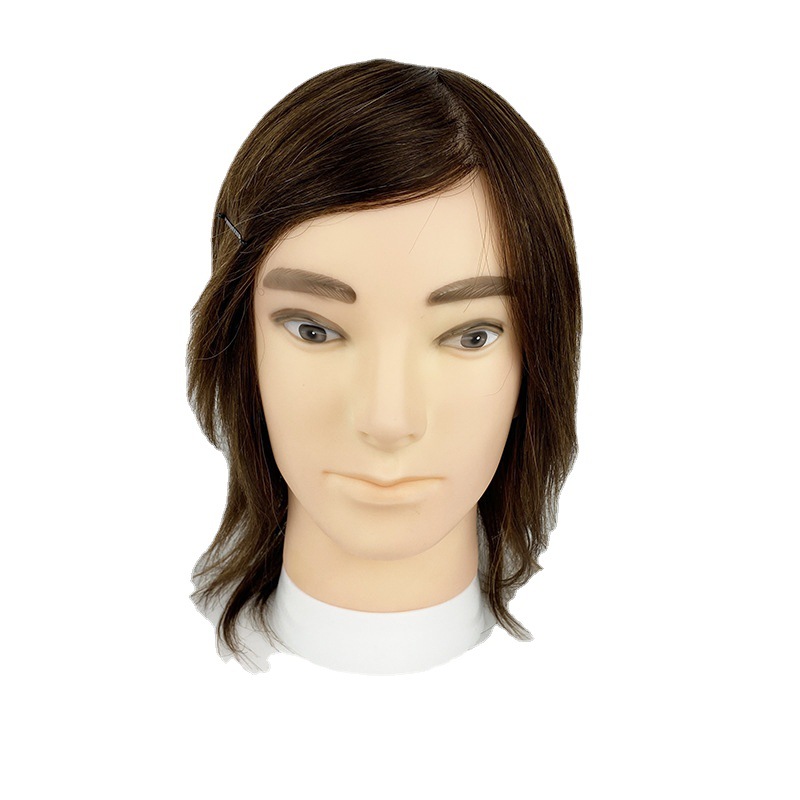 Modelo de la cabeza de los hombres modelo de práctica de corte de pelo real completo modelo de cabeza de maniquí cabeza de corte de cabello modelo de cabeza de corte de cabello en caliente forma de rollo de corte de cabello