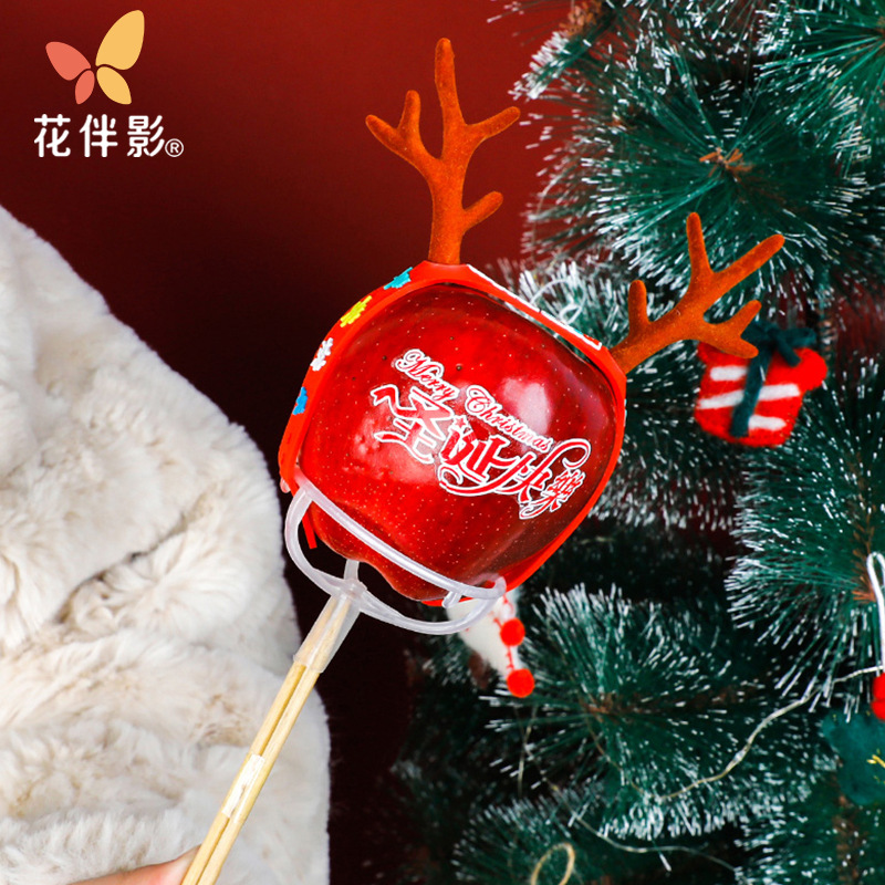 圣诞苹果固定托固定底托创意装饰花束diy材料多功能苹果托花艺用