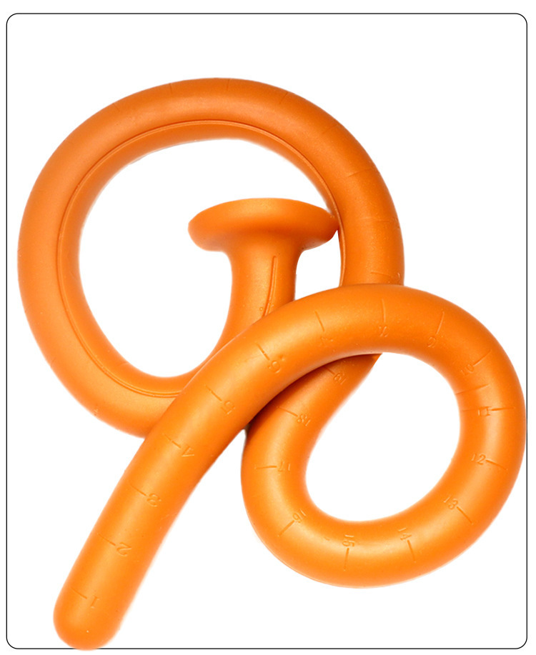 Long Whip Silicone Anal Plug with Beads, Transparent Blue, Adult Tail Toy — detail image 14