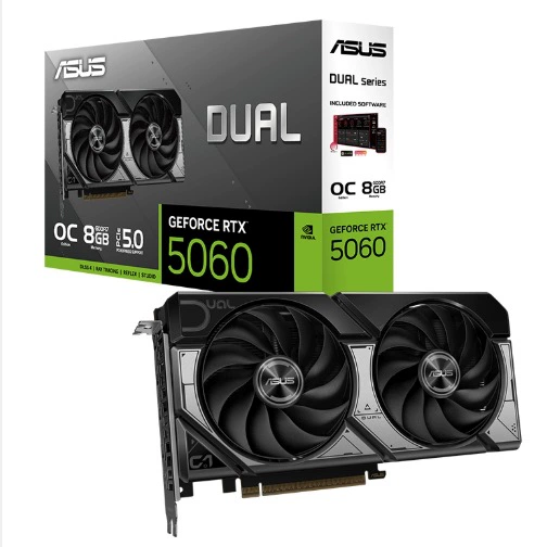 Подходит для Asus DUAL-RTX5060TI-O8G игровая дискретная видеокарта, двойной вентилятор, 767 AI TOPS