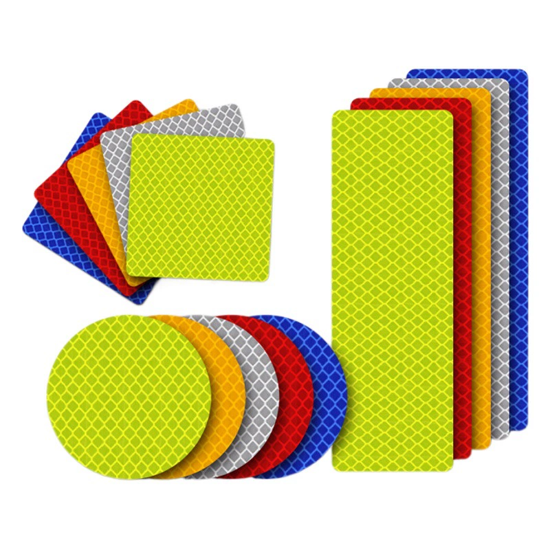 Задний фонарь для мотоцикла, электромобиля, ночные светоотражающие наклейки, прямоугольные светоотражающие наклейки для автомобиля, 10 шт., дропшиппинг