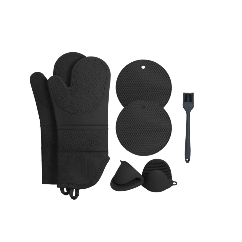 Guantes de Cocina Antiescaldado Set de 6 Piezas de Silicona Termoaislante para Horno image 10