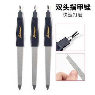 美甲达人工具双头多功能去死皮修甲美甲刻刀专用塑料指甲锉跨境