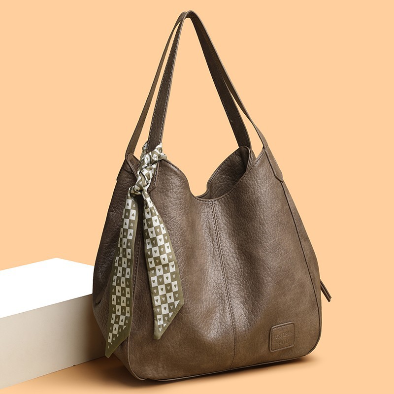 Europäische und amerikanische Retro-Ledertasche für Damen, geräumige Umhängetasche für Pendler, Handtasche mit_voghion.com