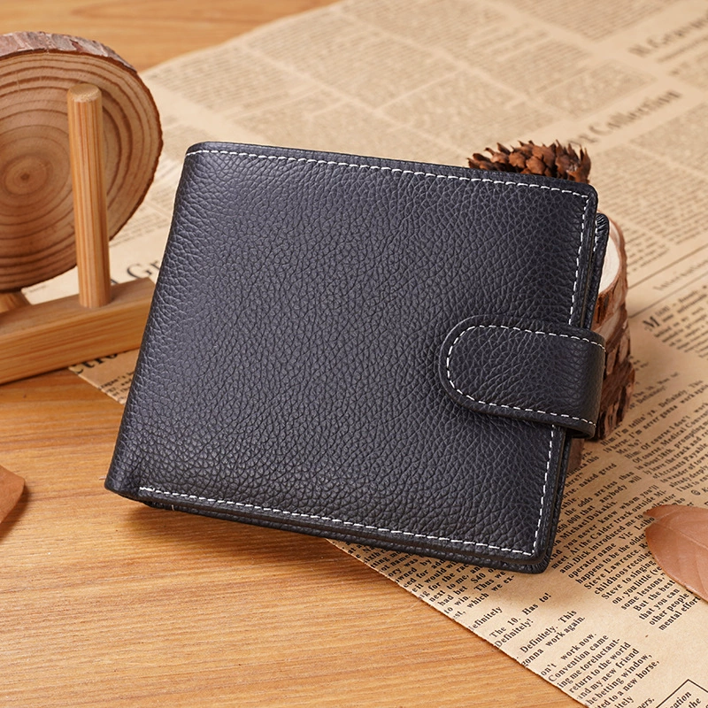 Фабрика оптовый мужской кошелек воловья кожа короткий Внешняя торговля первый слой молния пряжка кошелек новый кошелек изменение