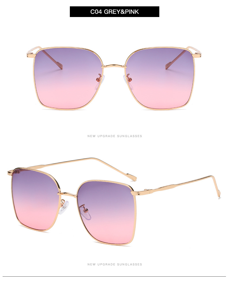 45g Weight Sunglasses Classification UV400 Protection Lens Material Outdoor Occasion Metal Material Geometric Pattern Unisex Gender Fashion Style Pink, Purple, Green, Gold, Black Color Fashion Geometric UV400 Protection Women's Sunglasses 8