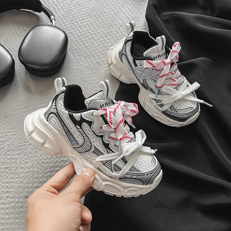 Paris Family Children's Shoes 2023 Spring and Autumn New Children's Shoes Mesh Dad Shoes Boys' Shoes Girls' Sports Shoes_ecoleips.com