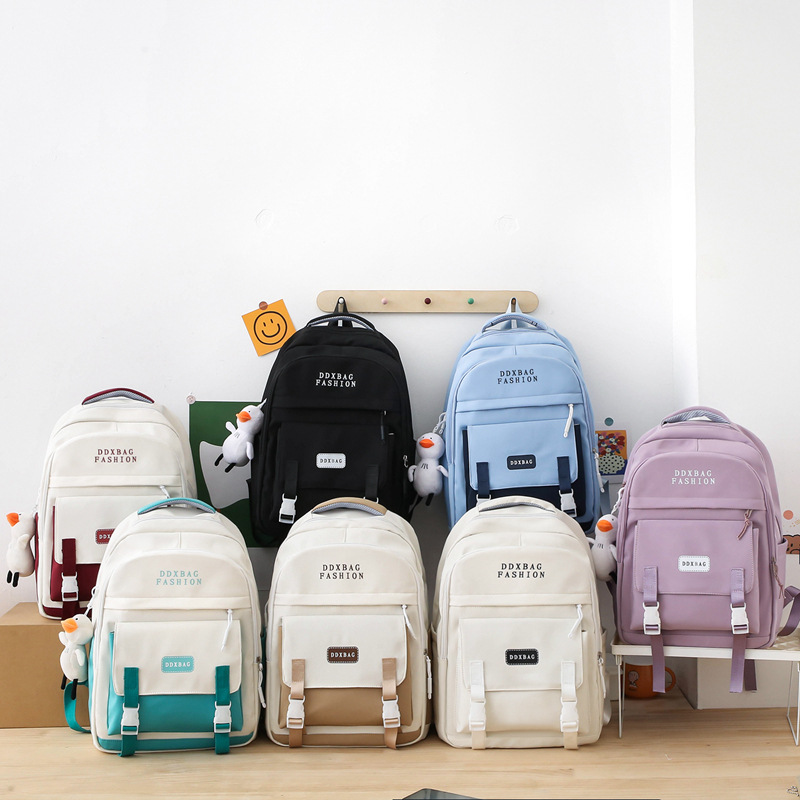 Mochila mujer estudiante de escuela secundaria ligero simple gran capacidad mochila estudiante de escuela secundaria estudiante universitario mochila japonesa ins chica