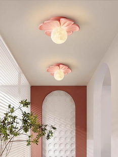 Away Light Corridor Light Cream Style Flower Balcony Entrance Light Modern Simple Cloakroom Ceiling Light