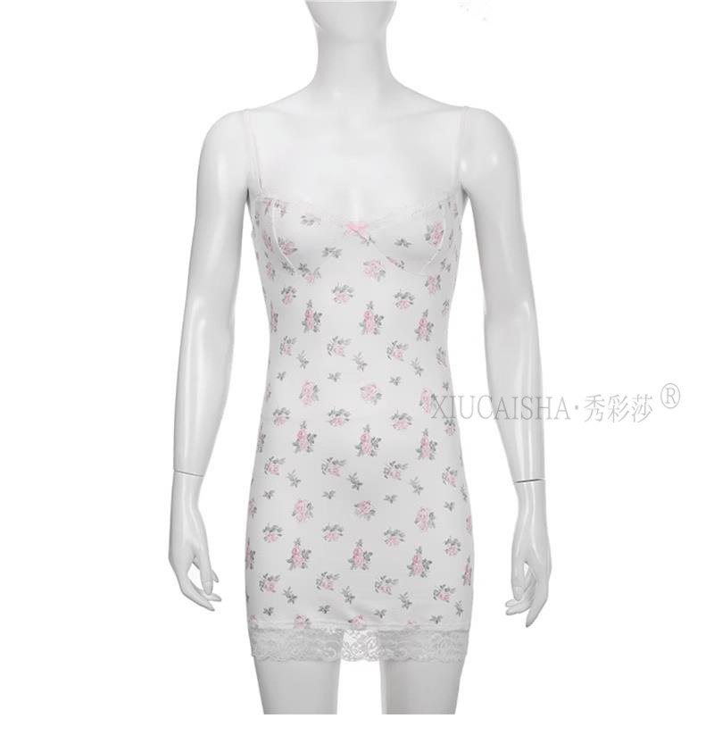 Contrast Lace Babydoll Nightdress with Chest Pad and Panty Set — detail image 13