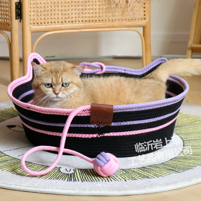 Кошачье гнездо и когтеточка в одном изделии, подходящие для всех сезонов, полностью изготовленные вручную, устойчивые к царапинам и не линяющие, принадлежности для кошек.