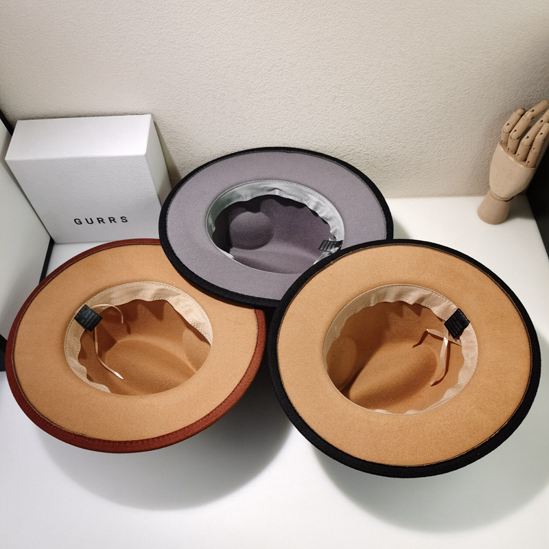 Ethnic Style Style Big Eaves Rim Women's Ethnic Style Solid Color Big Eaves Bucket Hat
