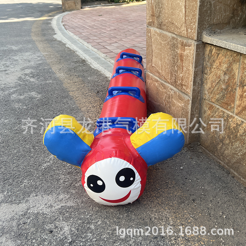 Juegos divertidos, oruga inflable, tortuga y liebre, carreras de carreras, construcción de equipos escolares, juegos de expansión, accesorios de bolas de parachoques