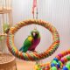 Cross-border New Product Bird Ring Station Rack Cotton Rope Color Ring Bird Toy Parrot Bird Perching Mouth Station Pole Accessories