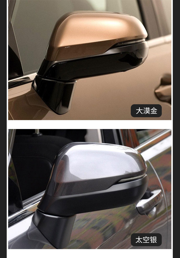 Suitable for Honda Crown Road Rearview Mirror Assembly, Model Years 17 to 24, Left and Right Side Mirrors, Complete Set of Flat Mirrors