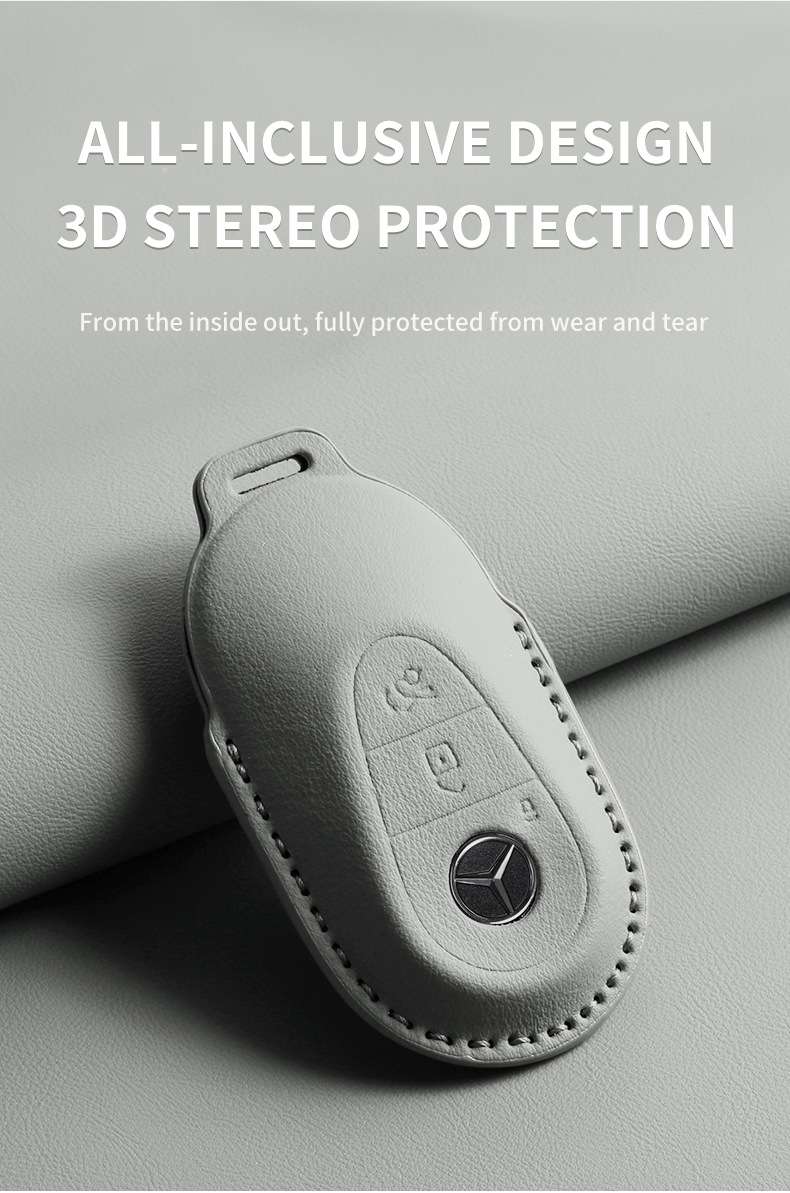 Original Car Color Mercedes-Benz Key Cover New 2024 Glc260L Gle C-Class E300L Car Key Shell Buckle